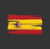 penseldrag för spaniens flagga vektor