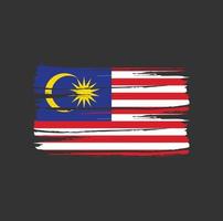 malaysia flagga penseldrag vektor