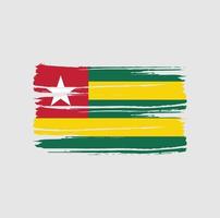 togo flagga penseldrag vektor