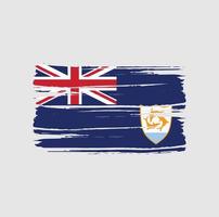 Pinselstriche der Anguilla-Flagge vektor