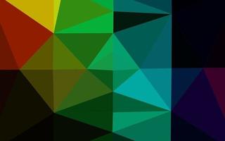 mörk flerfärgad, regnbåge vektor triangel mosaikstruktur.