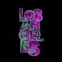 los angeles typografiekunst für t-shirt design, poster etc. vektorillustration vektor