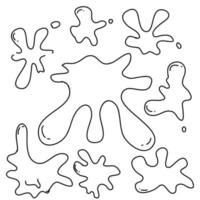handritad doodle vattenstänk droppe flytande illustration vektor