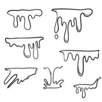 hand gezeichneter gekritzelwasserspritzertropfen flüssiger illustrationsvektor vektor