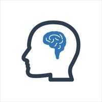 Brainstorming-Symbol, Neurowissenschaften-Symbol vektor
