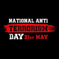 nationell anti terrorism dag banner vektor