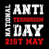 nationell anti terrorism dag banner vektor