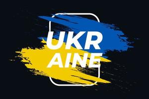 ukrainska flaggan med borste koncept. Ukrainas flagga i grunge stil. be för Ukraina. handmålad pensel flagga ukrainska landet vektor