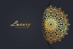 Luxus-Mandala-Stil goldener Musterhintergrund. vektor