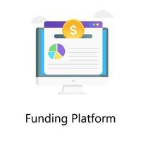 Website der Finanzierungsplattform vektor
