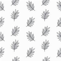 Schwarz-Weiß-Muster mit Palmblättern Vektor