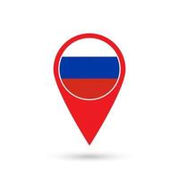 kartpekare med kontry Ryssland. ryska flaggan. vektor illustration.