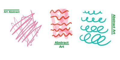 abstrakta kreativa kompositioner med penseldrag. modern konstnärlig omslagsdesign, färgglad konsistens. trendiga mönster, doodle affisch, geometrisk broschyr, kort. vektor