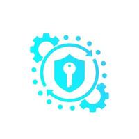 säkerhet, åtkomstskydd, säker kommunikation och kryptering vektor ikon