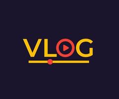 vlogg, videobloggningsvektor vektor