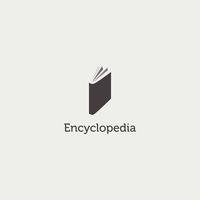 Simple Clean Encyclopedia Book Logo Signsymbol Ikon vektor