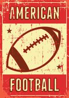 American Football Rugby Sport Retro Pop Art Poster Beschilderung vektor