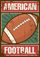 American Football Rugby Sport Retro Pop Art Poster Beschilderung vektor