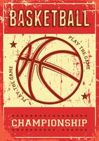 Basketfotboll Sport Retro Pop Art Poster Signage vektor