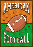 Amerikansk fotboll Rugby Sport Retro Pop Art Poster Signage vektor