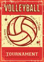 Volleyball Volleyball Sport Retro Pop Art Poster Beschilderung vektor