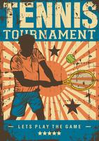 Tennis Sport Retro Pop Art Poster Beschilderung vektor