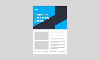 Entwurfsvorlage für Fallstudien-Flyer. Entwurfsvorlage für Unternehmensfallstudien. Corporate Business Case Study Flyer Poster Designvorlage. vektor