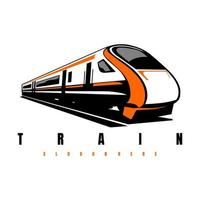 tåg logotyp design ikon vektor