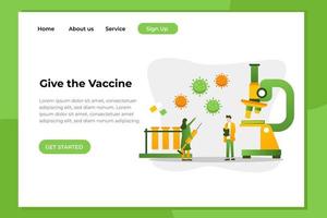 unikt modernt platt designkoncept av vaccinationskoncept för webbplats och mobilappar. lätt att redigera och anpassa vektor
