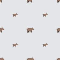 söta grisar seamless mönster. bakgrund av boskapsdjur. vektor