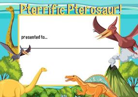 peterrific pterosaur award template design vektor