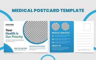 kreative Designvorlage für medizinische Postkarten vektor