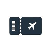 flygbiljett ikon. platt design flygbiljett symbol isolerad på vit bakgrund. vektor