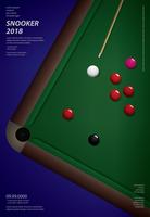 Snooker Championship Poster Design Mall Vektor Illustration