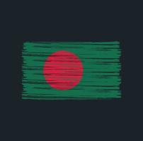 Bangladesch Flaggenbürste vektor