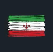 iranische flagge bürste vektor