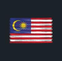 Bürste der malaysischen Flagge. Nationalflagge vektor