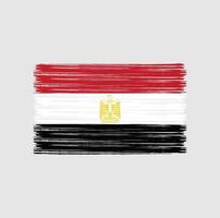 Bürste der ägyptischen Flagge. Nationalflagge vektor