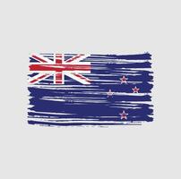 pinselstriche der neuseeländischen flagge. Nationalflagge vektor