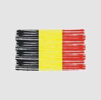 Belgien Flaggenpinsel vektor