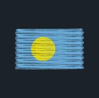 Palau-Flagge-Pinsel. Nationalflagge vektor