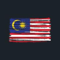 malaysia flagga penseldrag. National flagga vektor