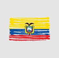 ecuador flag pinselstriche. Nationalflagge vektor