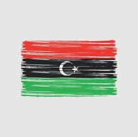 Libyen Flaggenpinsel vektor