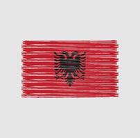 Albanien-Flagge-Pinsel. Nationalflagge vektor