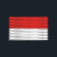 Indonesiens flaggborste. National flagga vektor