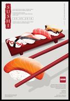 Affisch av Sushi Restaurant Vektor illustration