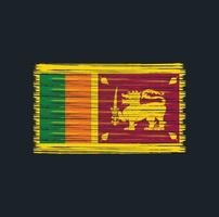 Flaggenbürste Sri Lankas. Nationalflagge vektor