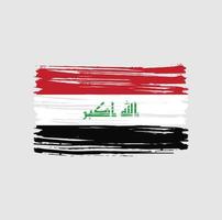 irak flagga penseldrag. National flagga vektor