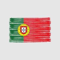 Portugal Flagge Pinsel vektor